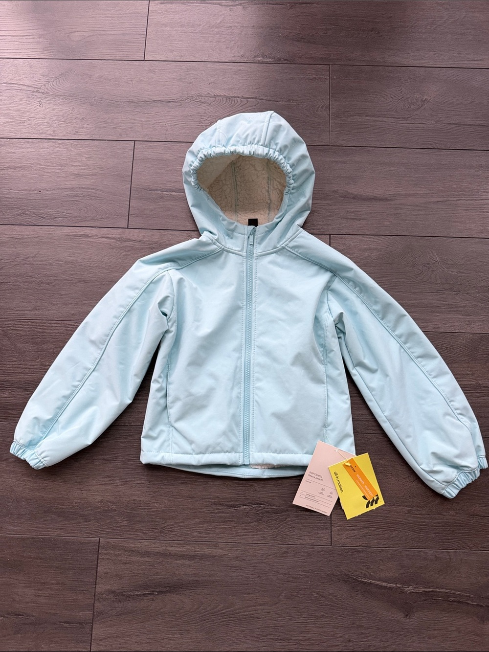 all in motion Pale Blue Hooded Sherpa-Lined Puffer Jacket
